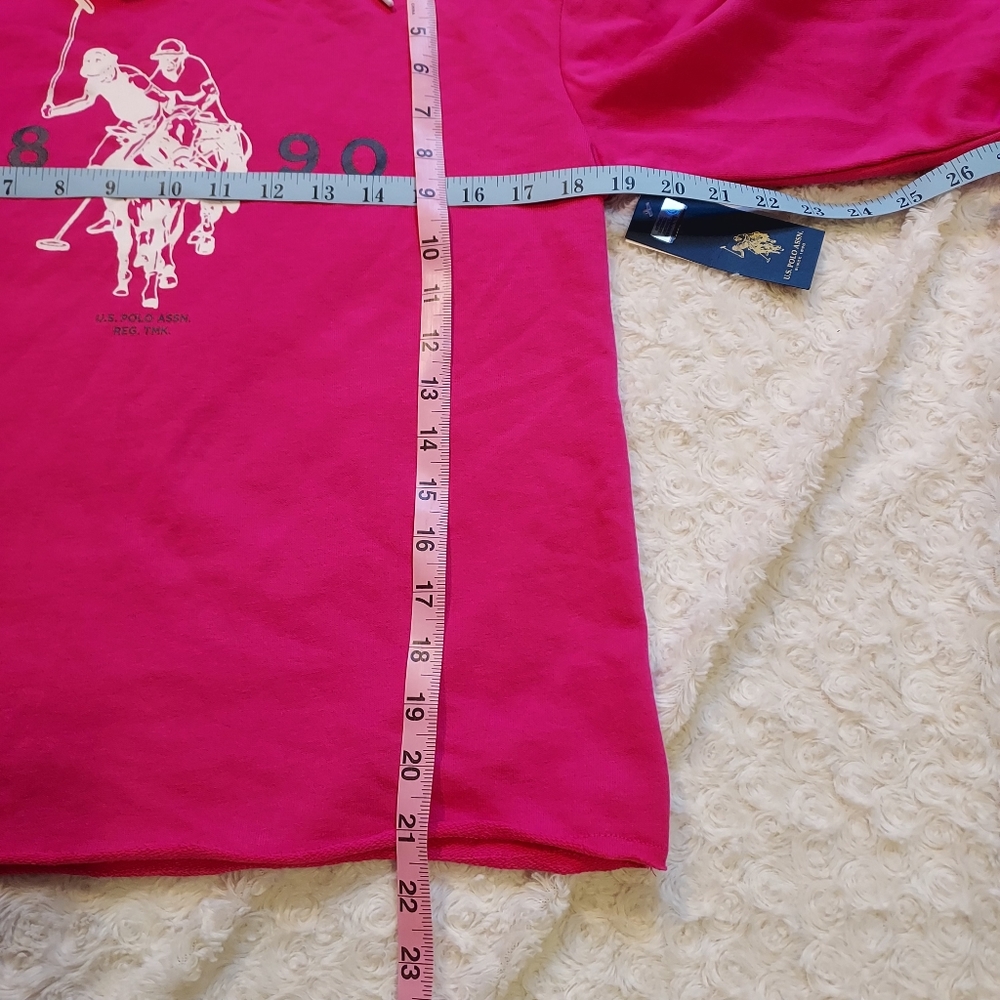 U.S. Polo Assn Pink Pullover Hoodie Sweatshirt XS Big Polo Preppy Academia - Picture 6 of 6